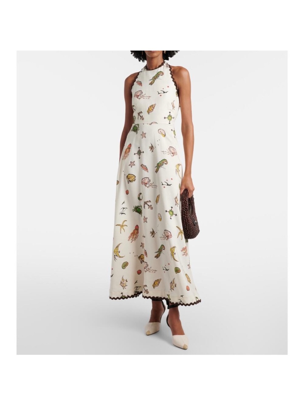 Alemais Printed Halterneck Maxi Dress